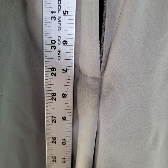 Yansi Fugel Taupe Khaki High Waist Pants Tapered Relaxed Leg Casual Trousers 6 - Picture 7 of 8